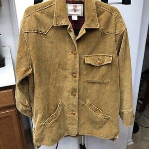 Vintage Levi's Western Wear Women M Tan Corduroy Blazer Jacket Black Tag